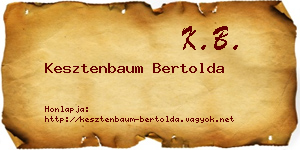 Kesztenbaum Bertolda névjegykártya